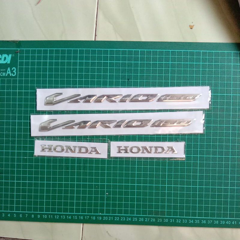 setiker emblem timbul Vario 150 dan tulisan honda