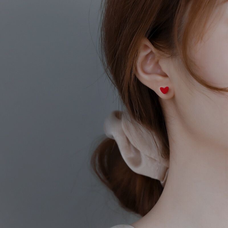 YEEZII 4 Pasang / Set Anting Stud Desain Bunga Cherry Butterfly Bahan Resin Untuk Wanita