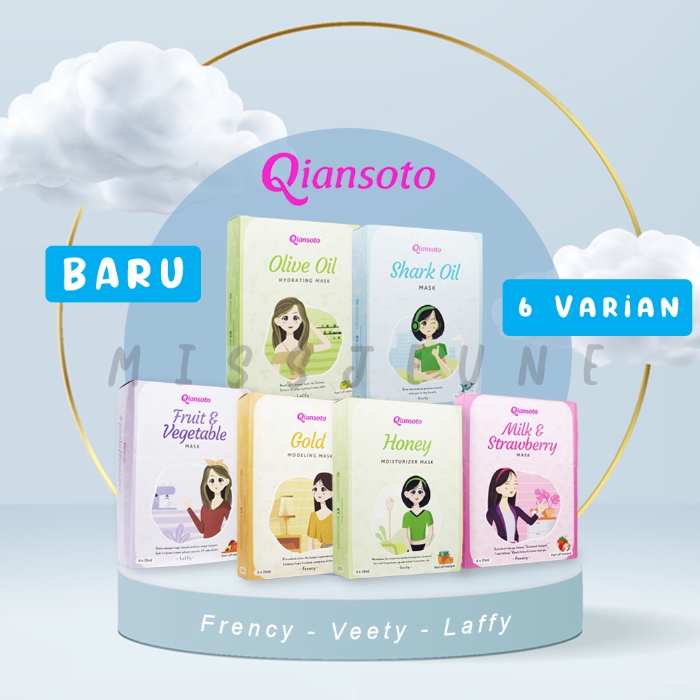 NEW!! SUDAH BPOM (PERBOX) QIANSOTO Peel Off Mask Masker Peel Off Wajah Original