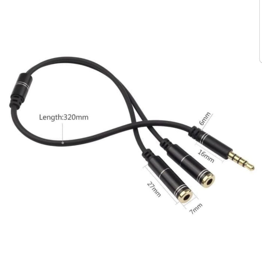 Audio Splitter Connecter 3.5MM Earphone Jack 1 Male 2 Female Earphone