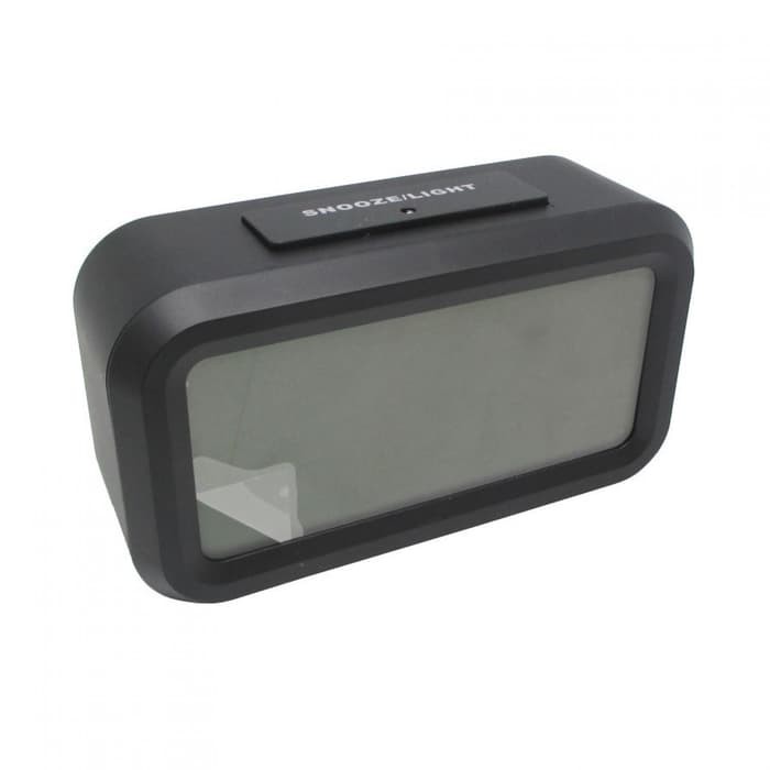 Jam LCD Digital Clock with Alarm HITAM -DA17