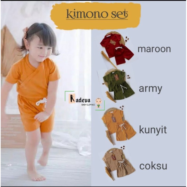 kimono set cotton rib ori qintha kids