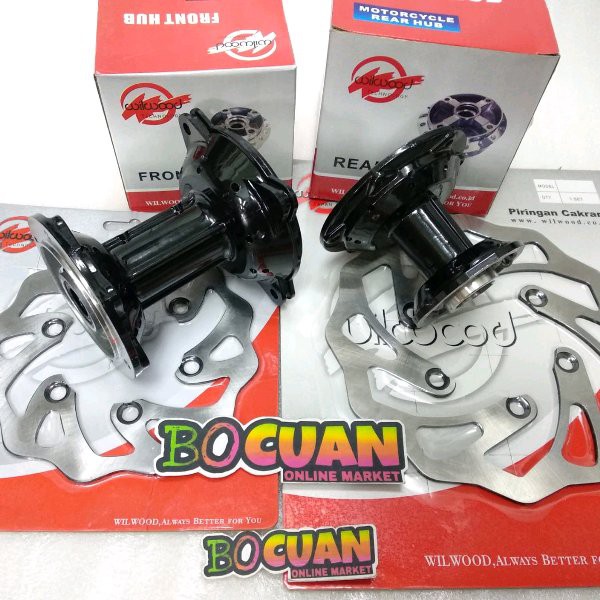 Tromol KLX wilwood hole 28 36 hitam silver