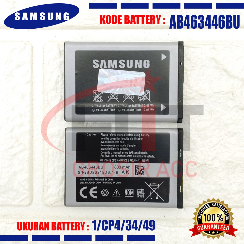 Baterai Battery AB463446BU Original Samsung X200 / C3303 / C3300 / Champ / E3210 / E1272 / B299 / E250