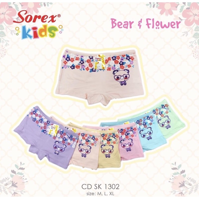 SOREX KIDS GIRL SK MA 552 - CD CELANA DALAM BOXER ANAK CEWEK PEREMPUAN