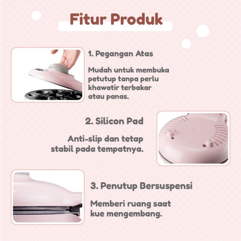 ELEK137 PEMBUAT PANCAKE EMILY MINI PANCAKE WAFFLE MAKER EWM10201