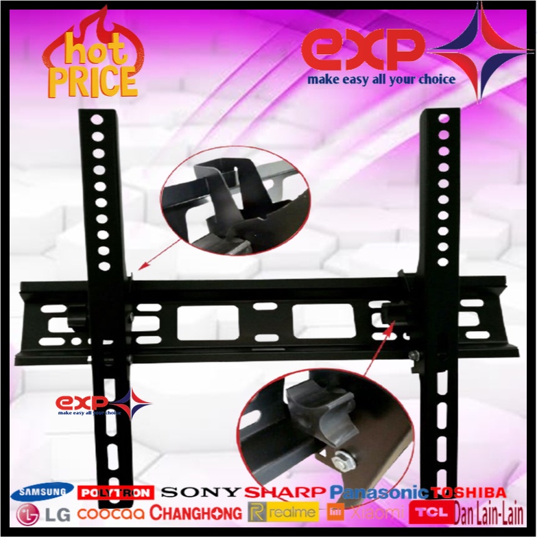 Garansi cocok!!! Bracket TV universal 42&quot; s/d 55&quot; Waterpas adjustable position-5