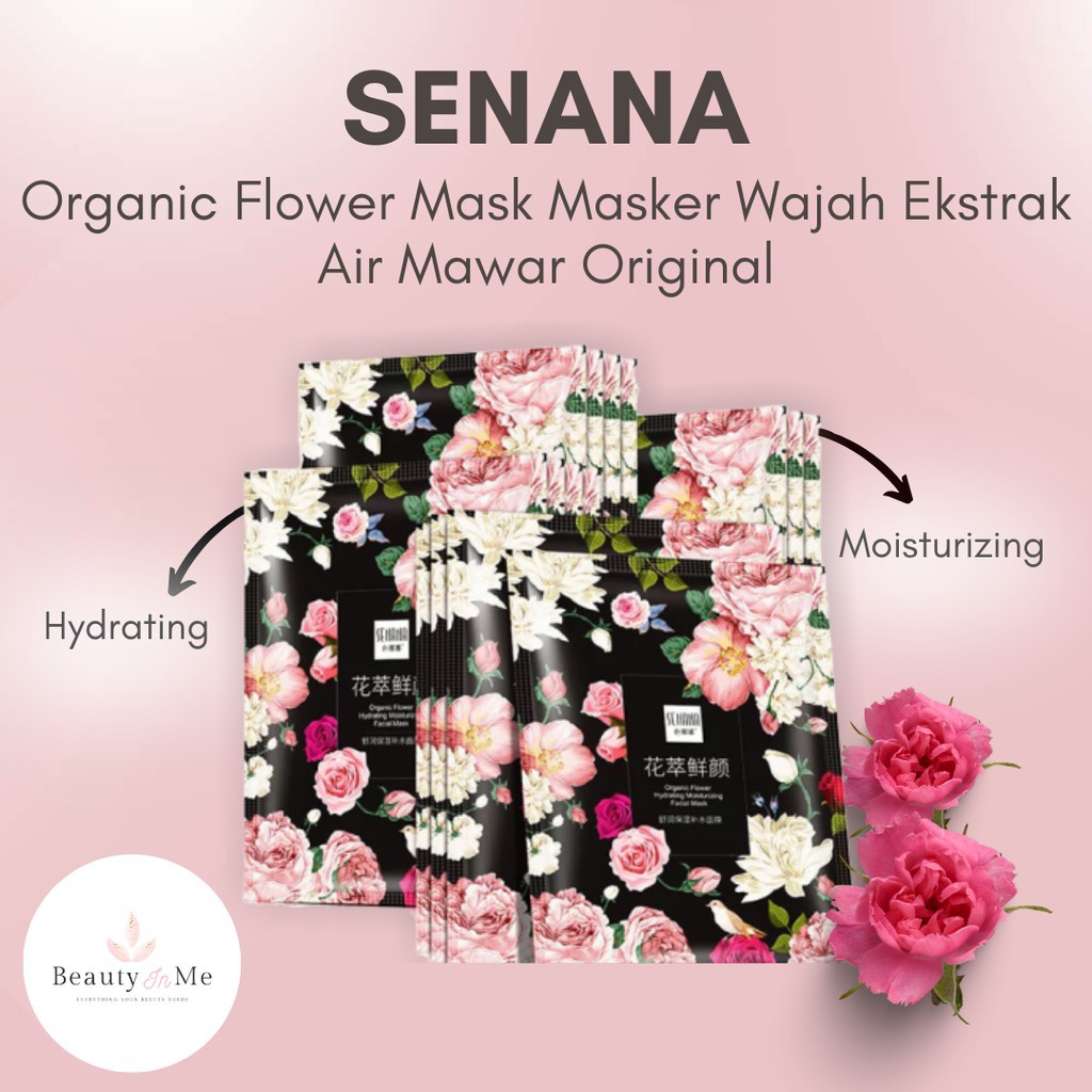 SENANA MASKER WAJAH ORGANIC FLOWER GIRLSNEED77 MASK SHEET TISSUE