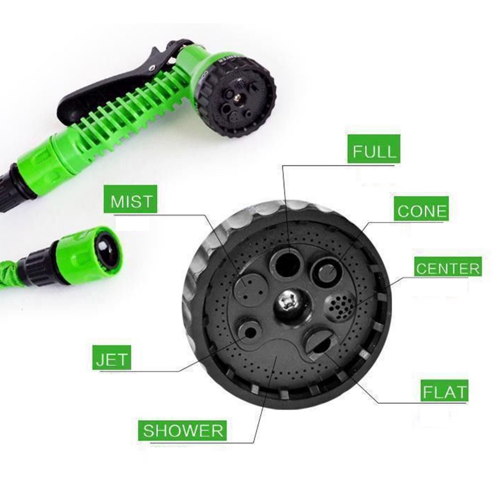 Kepala Semprotan Sprayer Tanaman Hoze Nozzle 7 Posisi Untuk Cuci Motor Mobil Peralatan Berkebun