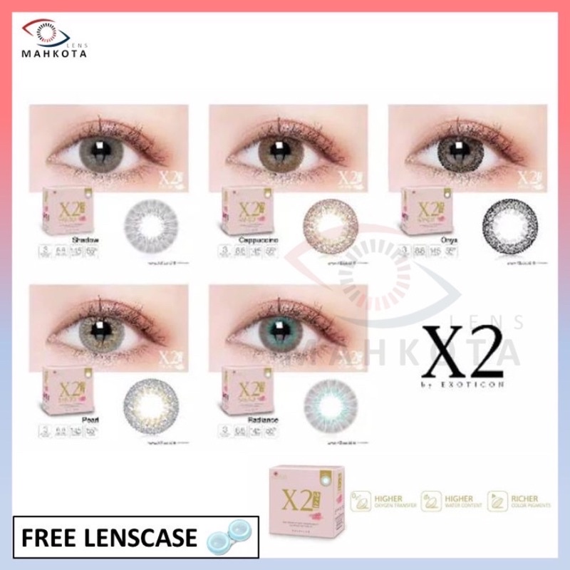 SOFTLENS X2 SANSO COLOR NORMAL &amp; MINUS (-0.50 sd -6.00) PREMIUM EXOTICON FREE LENSCASE / DIA 14.5MM