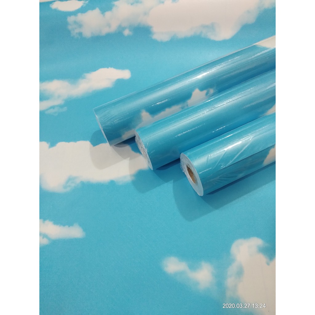 Wallpaper Dinding Motif Awan Ukuran 10 Meter x 45 CM