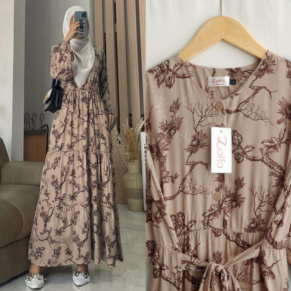 CELOSIA dress by ZALFA OUTFIT / gamis motif rayon