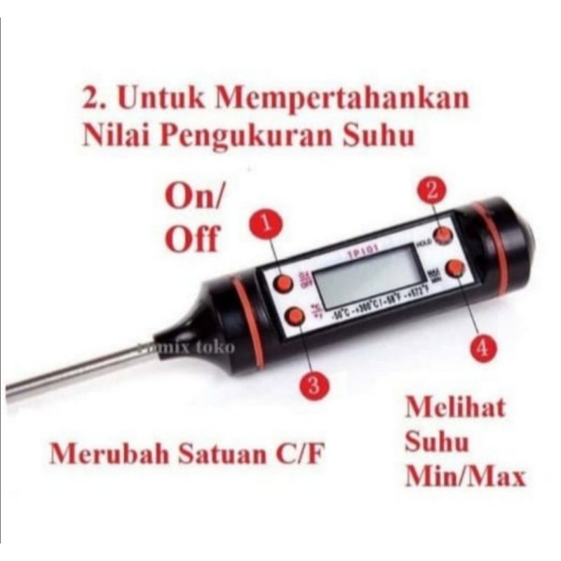 Thermometer masak digital kue obat air