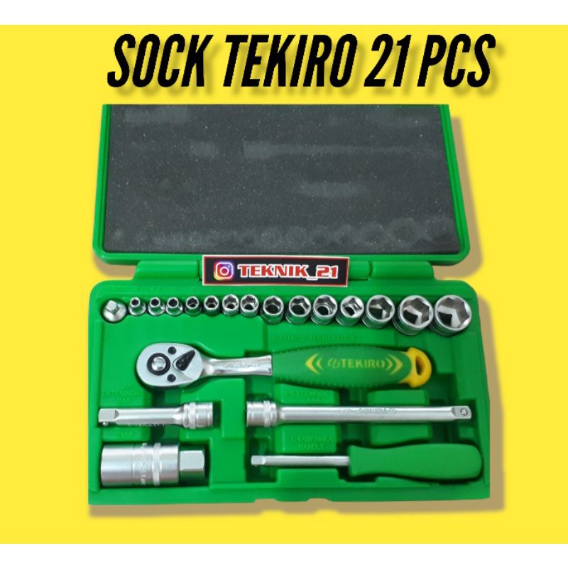 Kunci Socket 21 pcs Tekiro 3/4 kunci Tekiro 21 pcs kunci socket tekiro isi 21 pcs
