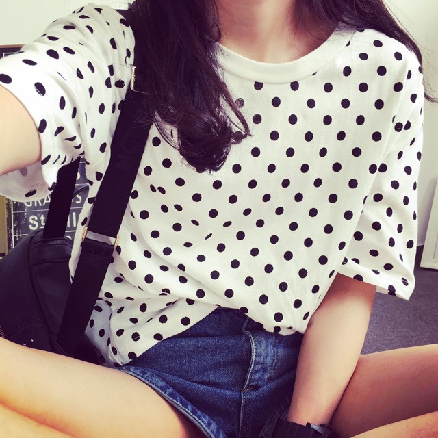  Kaos  T shirt Wanita  Lengan  Panjang  Model Longgar Versi 