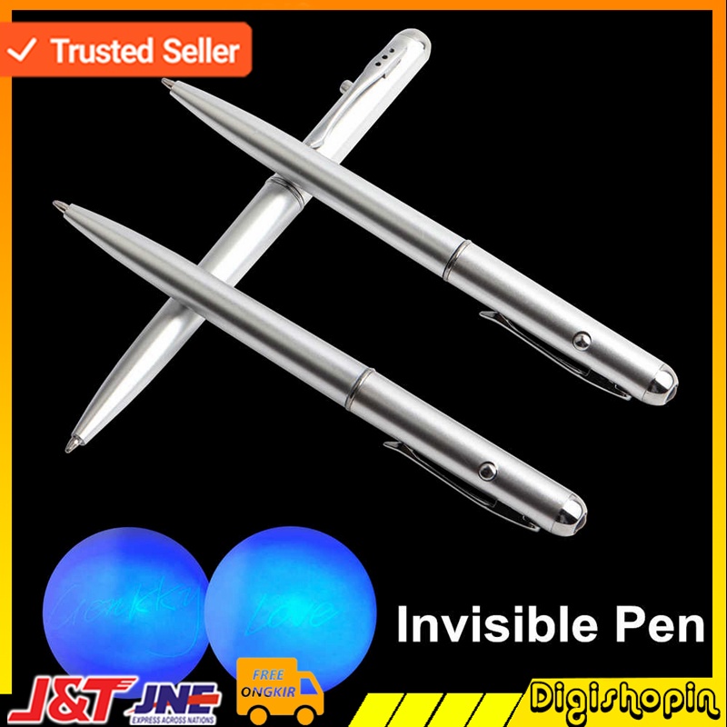 

Pulpen Nyontek Tak terlihat Pena Tinta Invisible dengan UV Light Pulpen Invisble Sinar UV / Invisible Ink Pen Novelty Ballpoint Pens New Office School Supplies With Uv Light Magic Secret Ballpoin