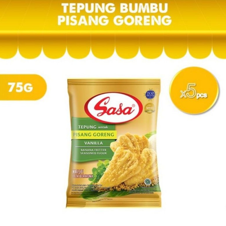 

SASA 5 PCS TEPUNG BUMBU PISANG GORENG VANILLA KRISPI / CRISPY BANANA FRITTER