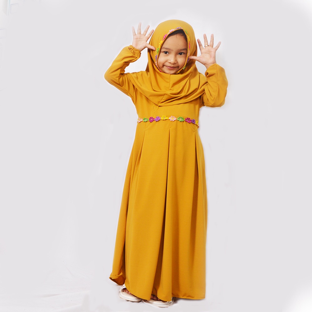 setelan baju gamis anak syarii