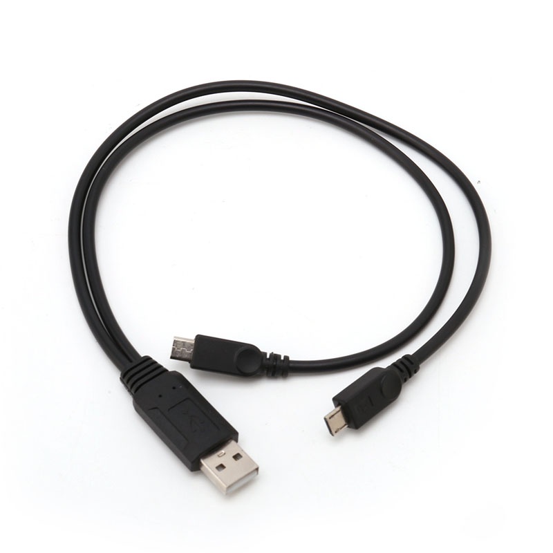 VIVI   Portable USB Male Universal Micro USB Dual Male Y Adapter Splitter Cable