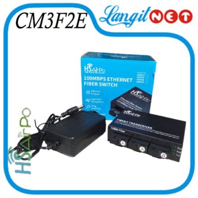 Unik HS AIRPO HS CM3F2E MEDIA CONVERTER 3 FO 2 ETH 10 100Mbps Diskon
