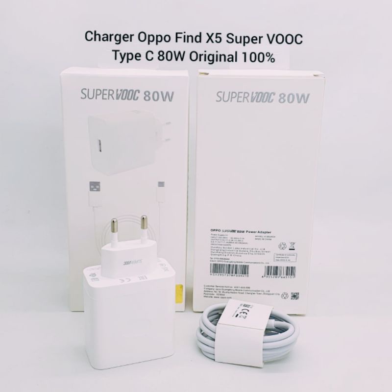 Charger OPPO Find X5 / 5 Pro SuperVOOC 80W Type C Original 100%