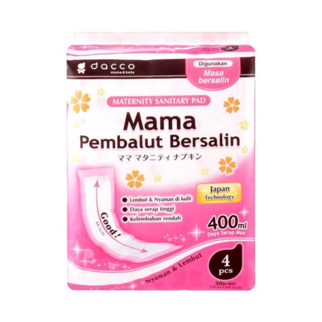 Dacco Mama Pembalut Bersalin &amp; Nifas / Pembalut Melahirkan 4pcs