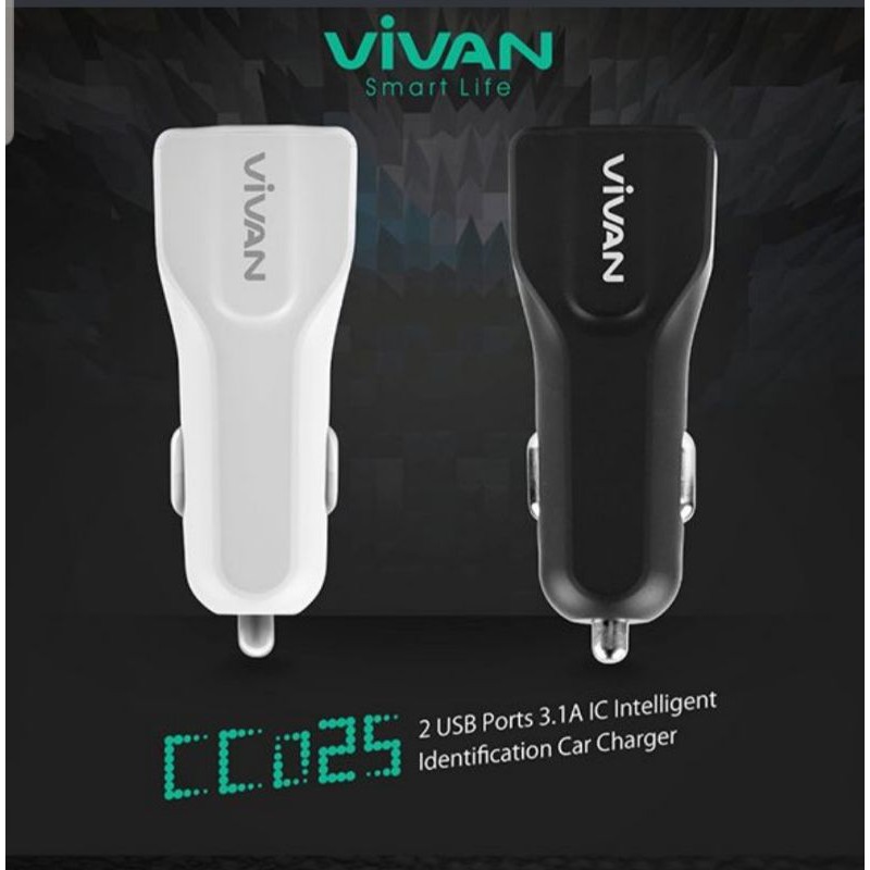 Saver VIVAN 3.1A CC02S Charger Mobil