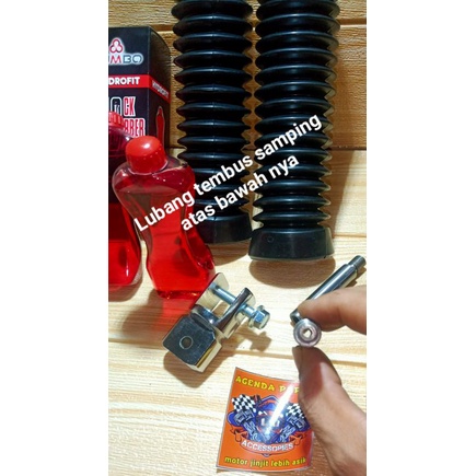 PAKET PENINGGI SHOCK DEPAN BELAKANG XRIDE 115-113- OLD/ LAMA MODIF JINJIT/TRAIL