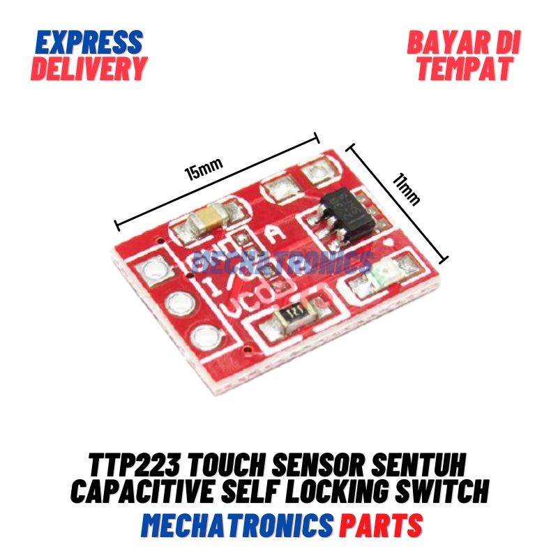 TTP223 TOUCH SENSOR SENTUH CAPACITIVE SELF LOCKING SWITCH