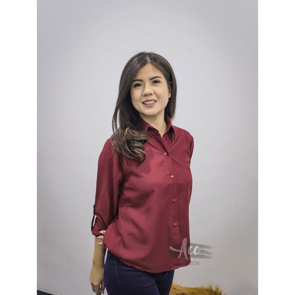 AFI - EC - Lumina Basic / Kemeja Dian ®-Maroon
