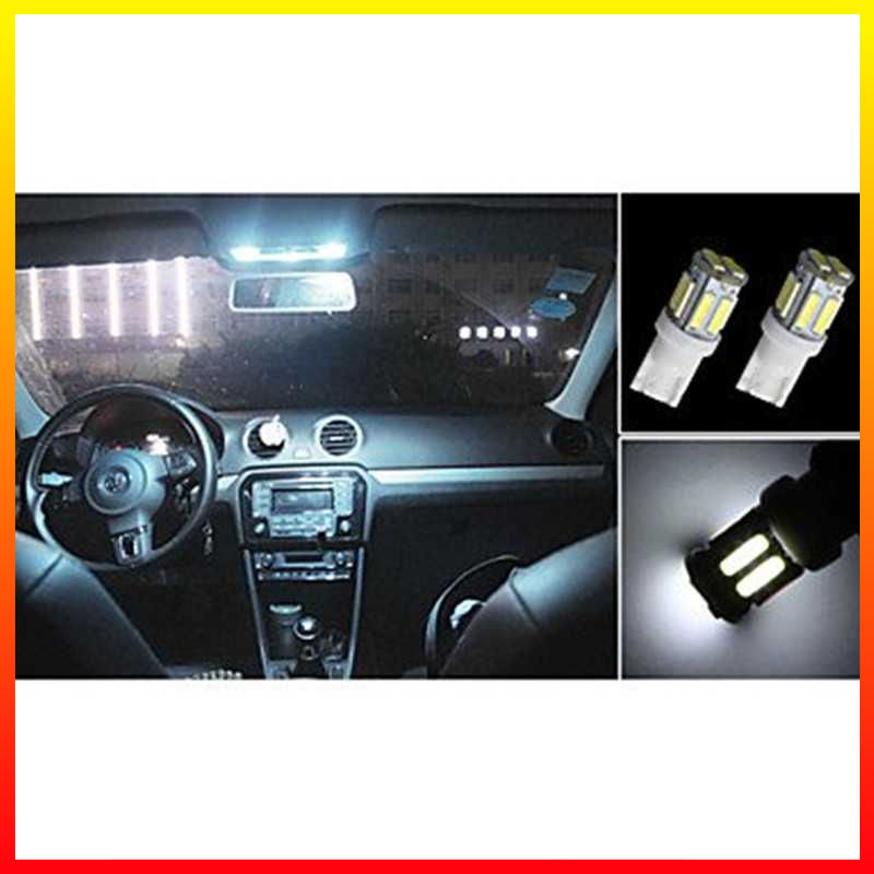 2 PCS Lampu Senja Indikator Spidometer Plat Nomor Sisi Pintu Bagasi Mobil Headlight LED T10 W 5 W SMD 7020 Cool White JIAMEN - OMRSJ0BK