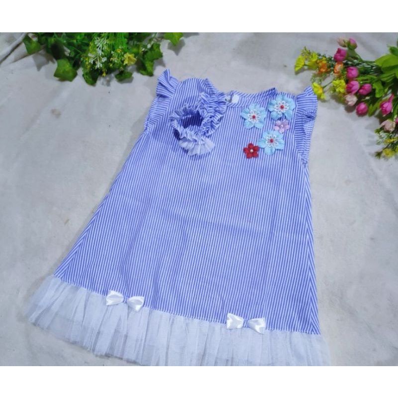 DRESS ANAK PEREMPUAN/ DRESS DIAMOND FREE BANDANA