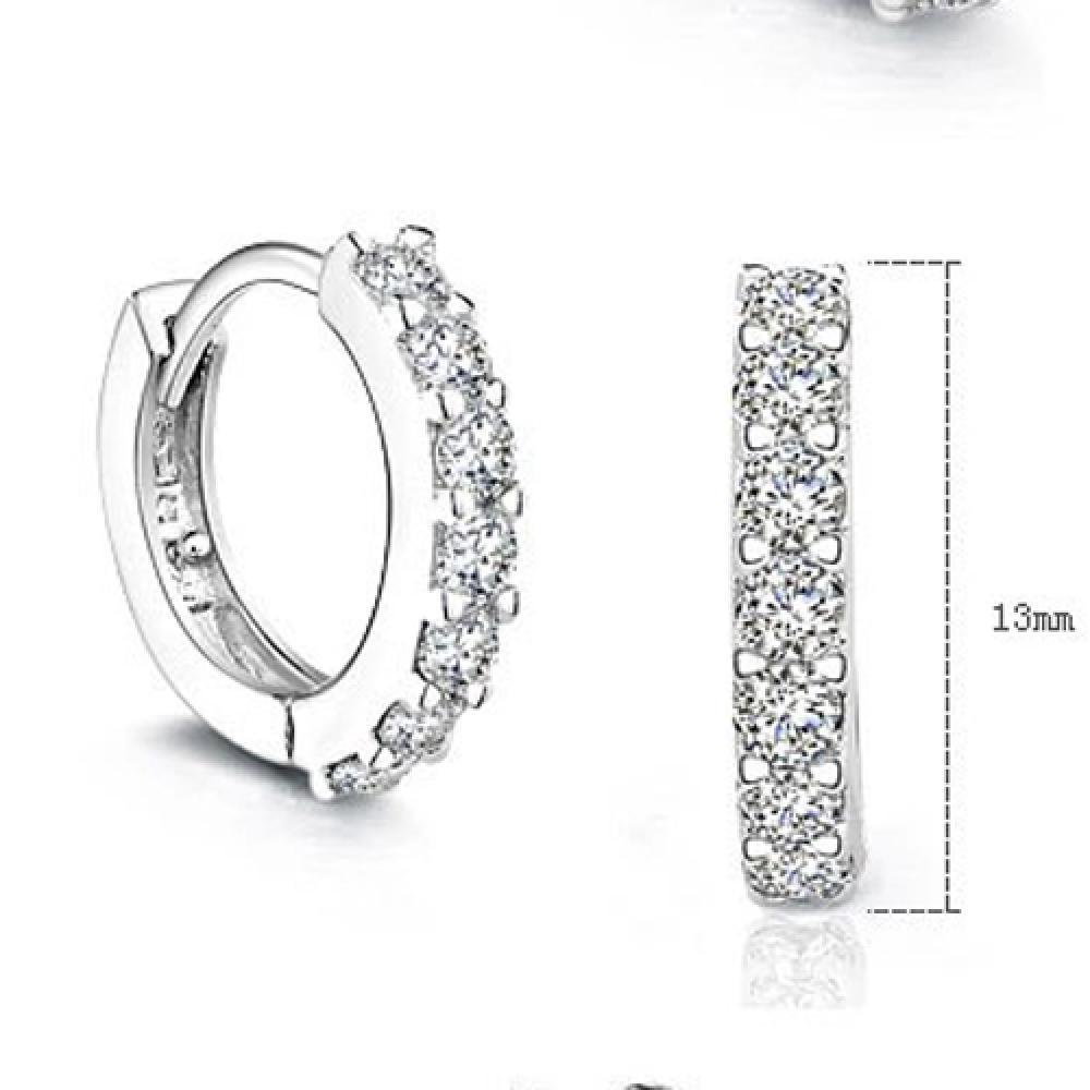 Preva Anting Hoop Elegan Fashion Perhiasan Pernikahan Menjuntai Kristal