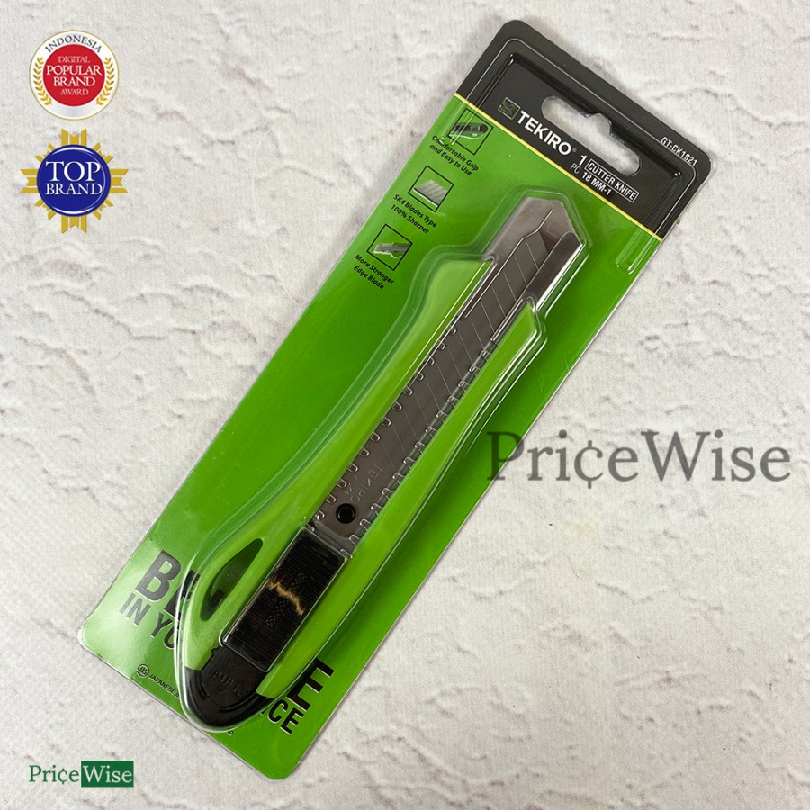

Cutter Knife 18mm - 1 Tekiro / Knife / Pisau Gunting / Kater