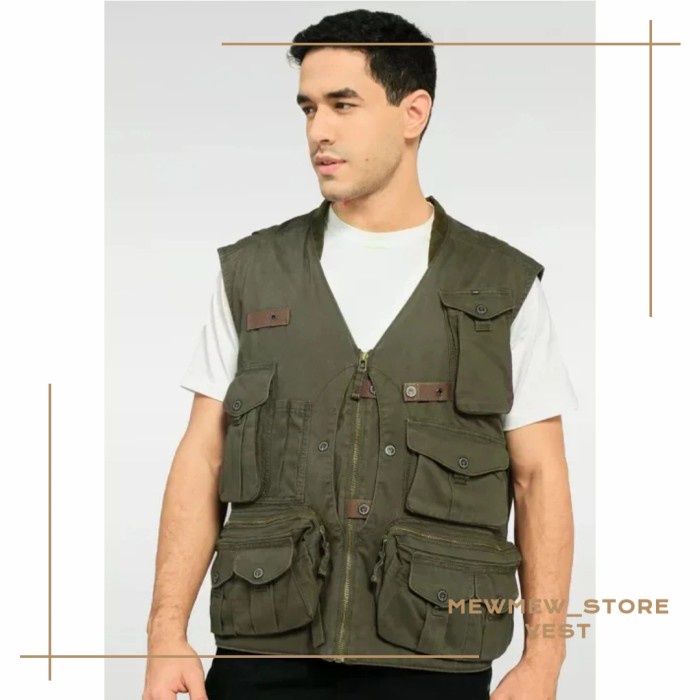 Jaket Rompi Tactical Outdoor Fishing Vest Original MGEE WEGGER C001