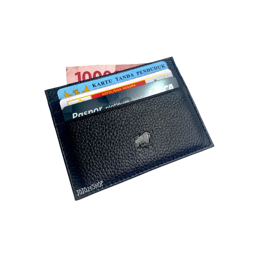 DOMPET KARTU / CARD HOLDER KULIT ASLI PRIA WANITA BRANDED BB 57 HITAM