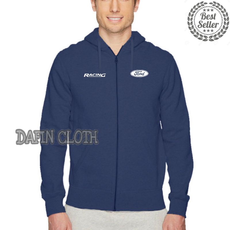 Hoodie Zipper Sweater Ford Racing