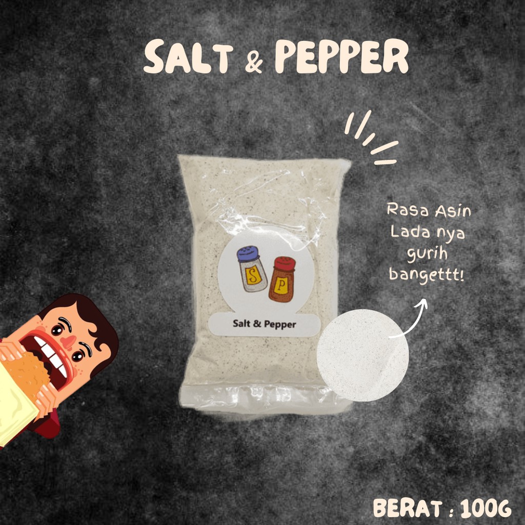 BUMBU TABUR RASA RASA SALT AND PEPPER ( ORIGINAL / ASIN GURIH LADA PUTIH ) 100GRAM