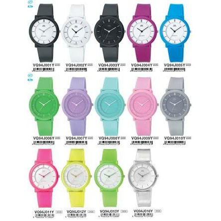 Jam tangan WANITA ABU-ABU QQ VQ94 QQ VQ-94 ORI BERGARANSI TALI KARET