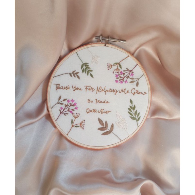 Hoop art embroidery, Embroidery kit, kado, tangan, anniversary, sulam, menyulam, custom, jasa menyul
