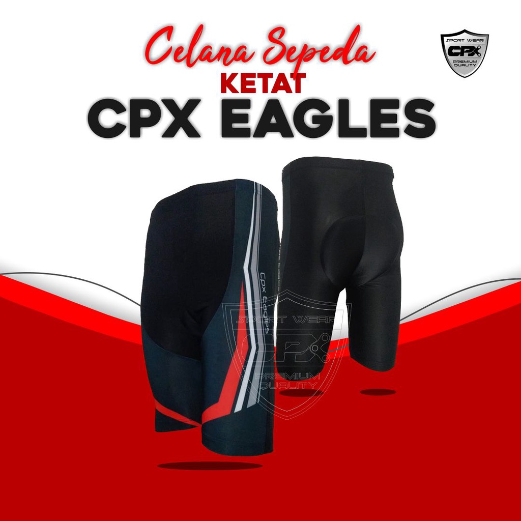 Celana Sepeda Roadbike Pendek MU Pria  CPX Eagles gowes  PSG Ketat