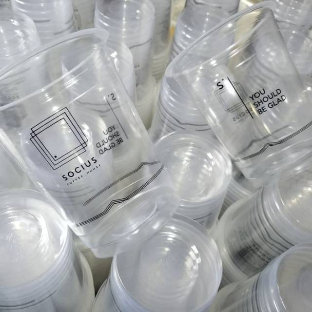 sablon gelas pp 14oz merk SAP