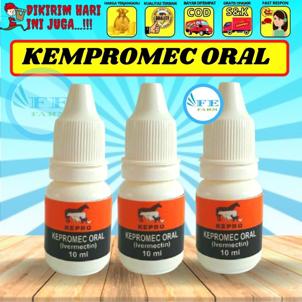 KEPROMEC ORAL 10 ML - Obat Gudik Jamur Scabies Kucing Kelinci Anjing FEFARM