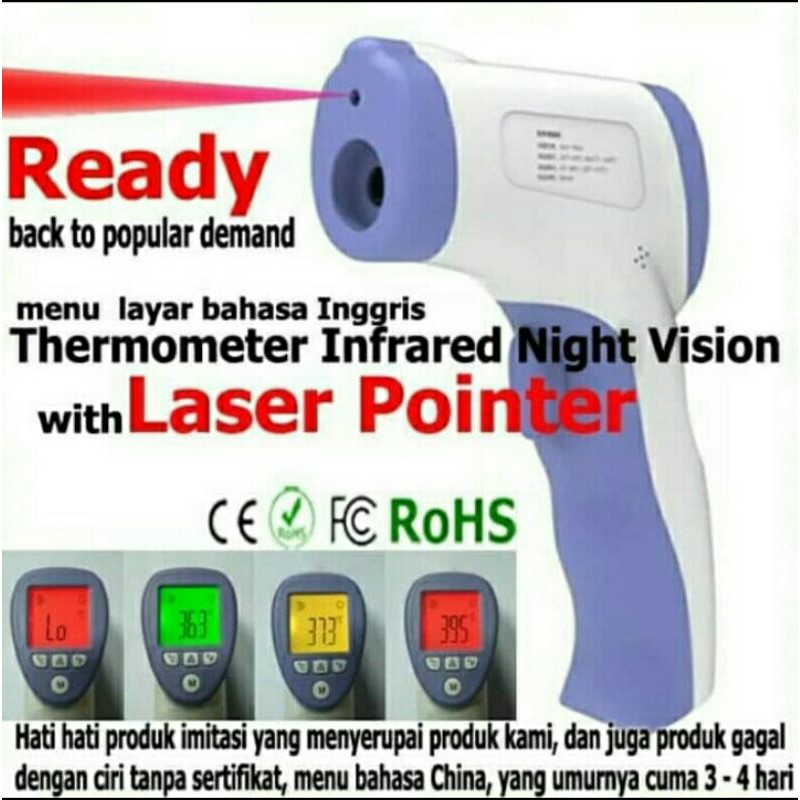 Termometer infrared digital termometer tembak tanpa sentuh Thermometer digital alat ukur suhu badan