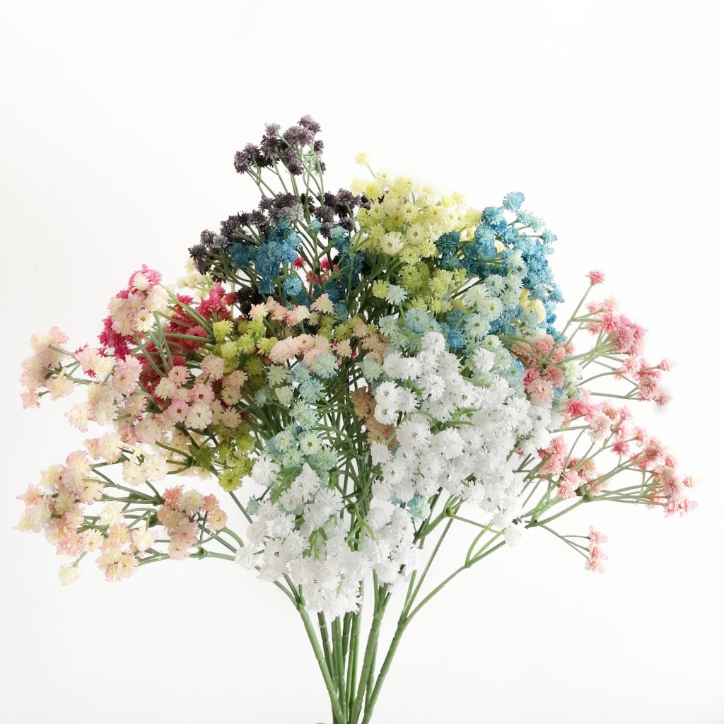 AF36 Bunga Baby Breath Artificial Flower Decoration Bahan Rangkaian Buket Backdrop