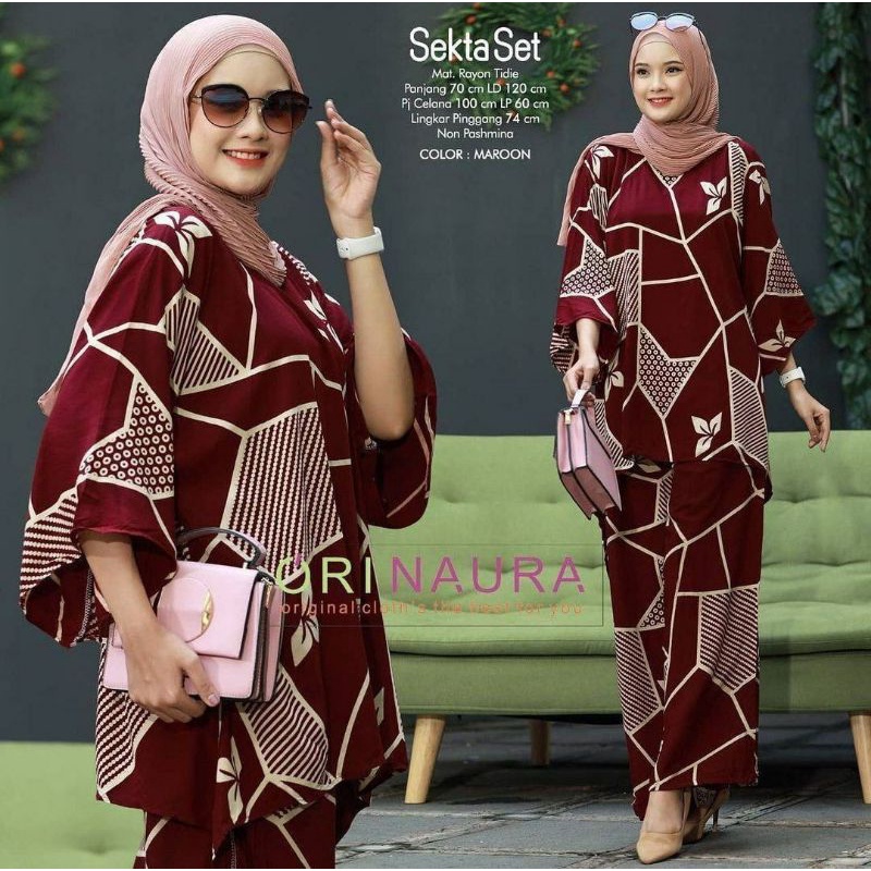 Setelan batik rayon jumbo