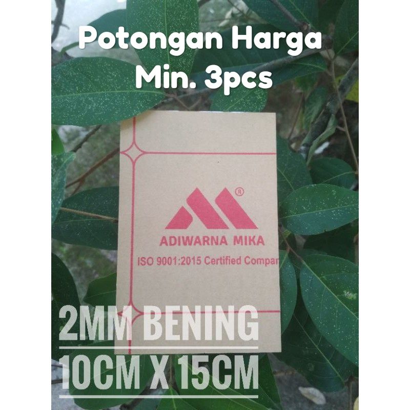 

Akrilik Lembaran Bening Tebal 2mm (10cm x 15cm)
