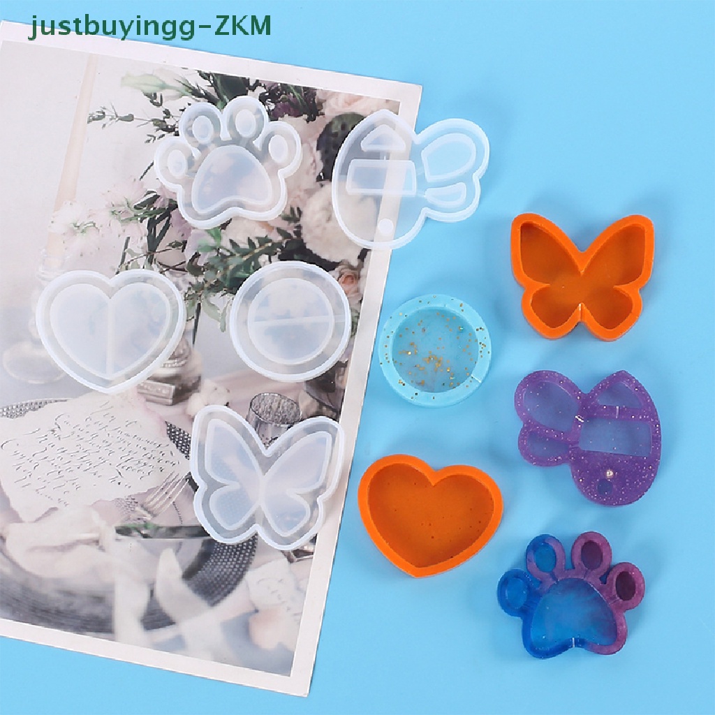 Cetakan Liontin Kalung Resin 5 Gaya Bahan Silikon Untuk Membuat Perhiasan
