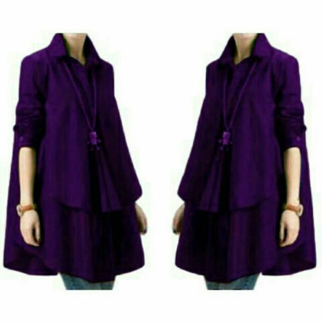 Blouse hiraku Ungu tua Blouse wanita rayon bangkok ungu tua