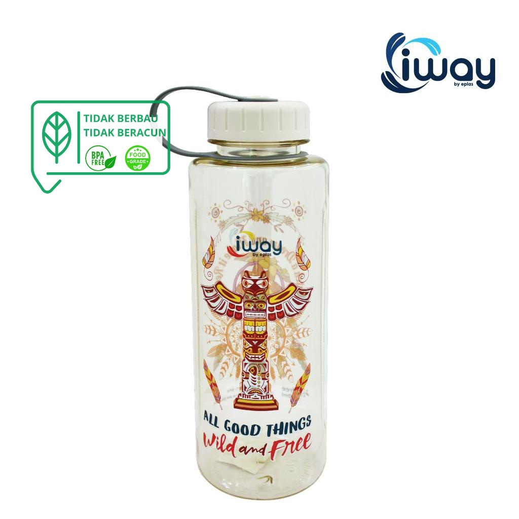 Botol Minum IWAY With Handle (1000ML), EPLAS, Water Tumbler, Botol Air, BPA Free, Tritan IGE-1000BPA